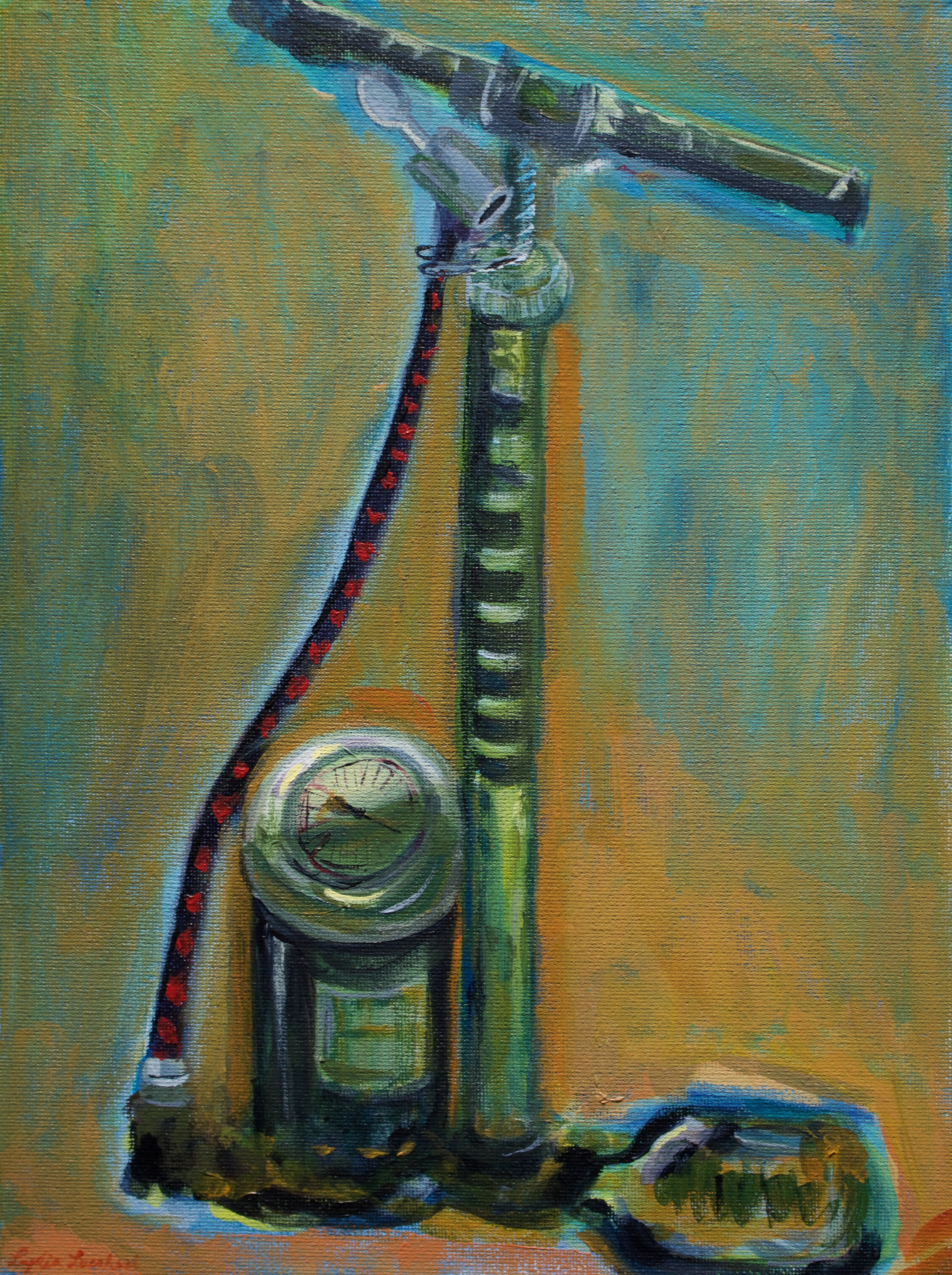 Bike Pump painting by Lydia R. Lucchesi